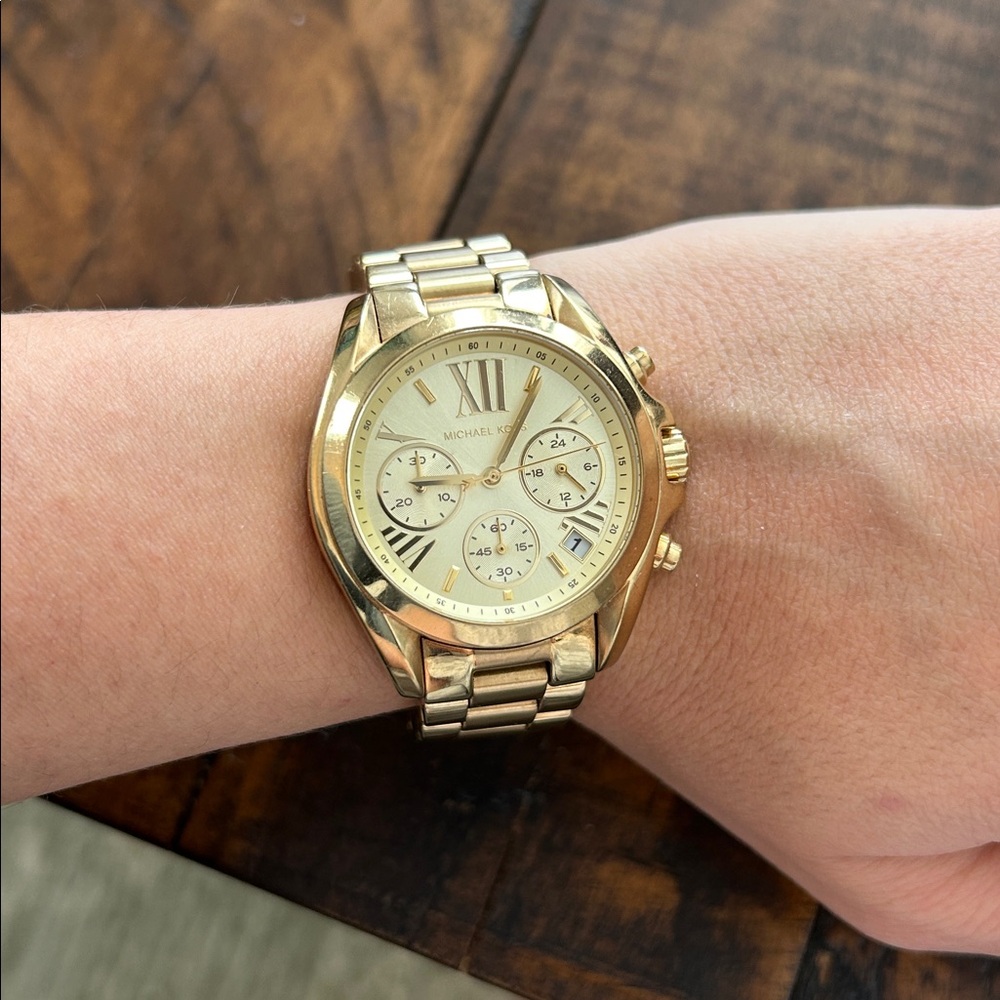 Michael Kors Gold-Tone Chronograph Watch - Picture 3 of 3